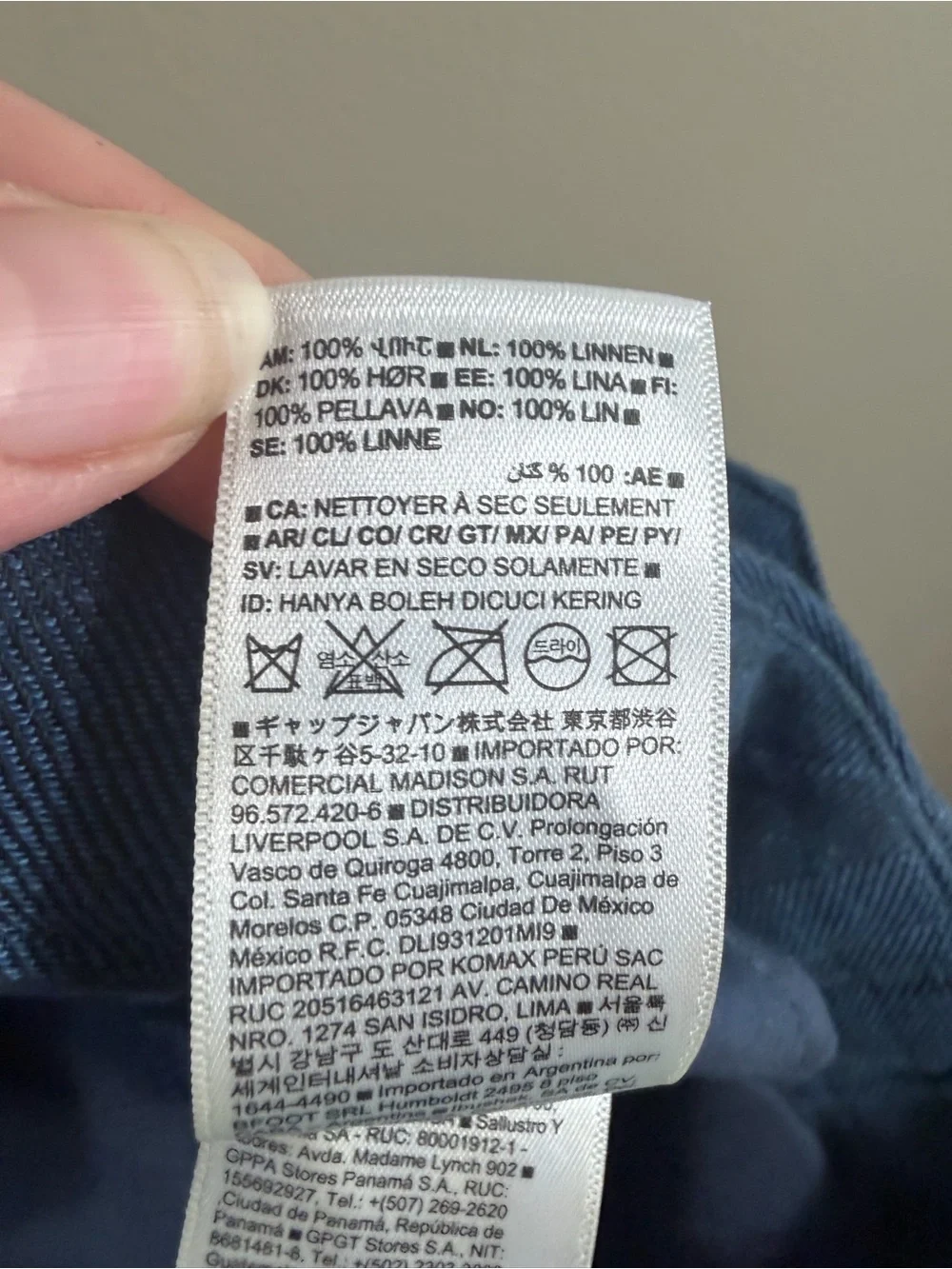 Banana Republic 100% Linen Cargo Pants Blue Utility Ankle Size 6